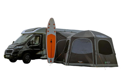 The Vango Hexaway Pro Air Tall driveaway awning for extended living space on the move