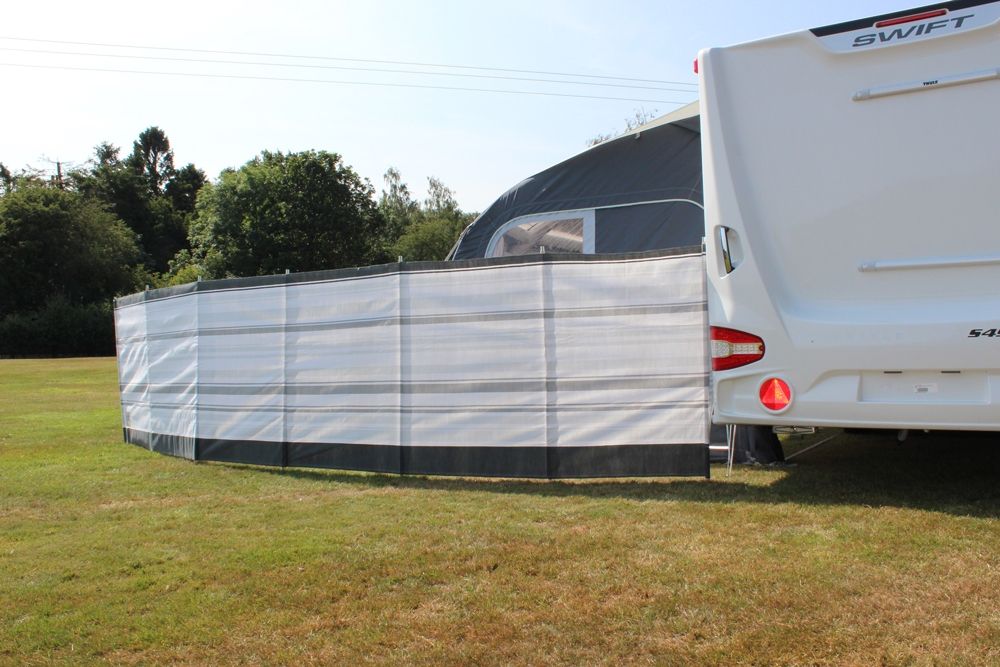 Blue Diamond Windbreak 7 Pole Grey Stripe