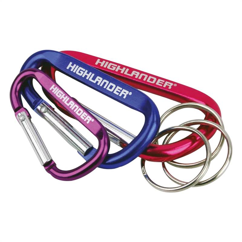 Highlander Karabiner keyrings x 3 Pieces