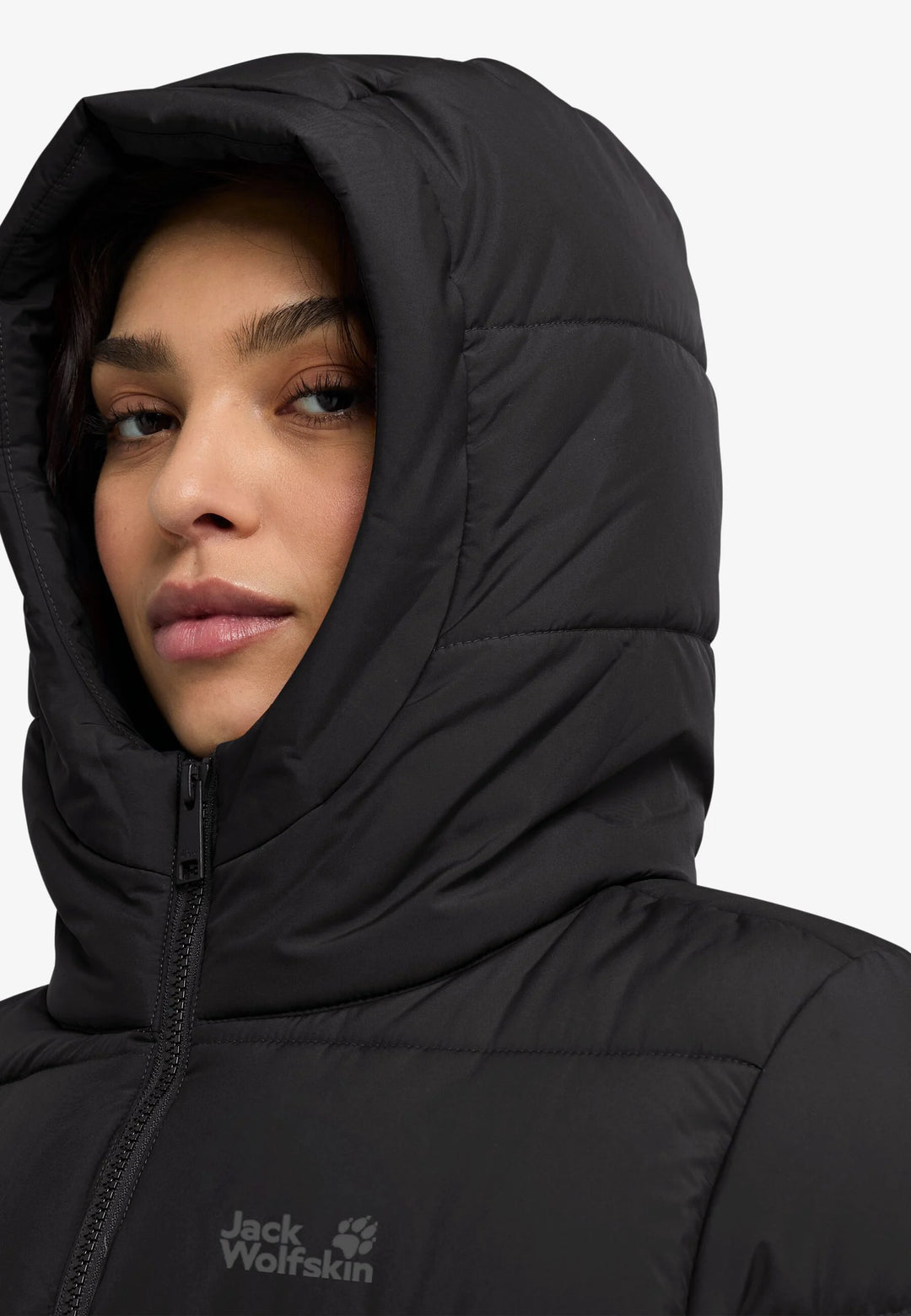 Jack Wolfskin Frozen Palace Long Jacket Womens RDS Black