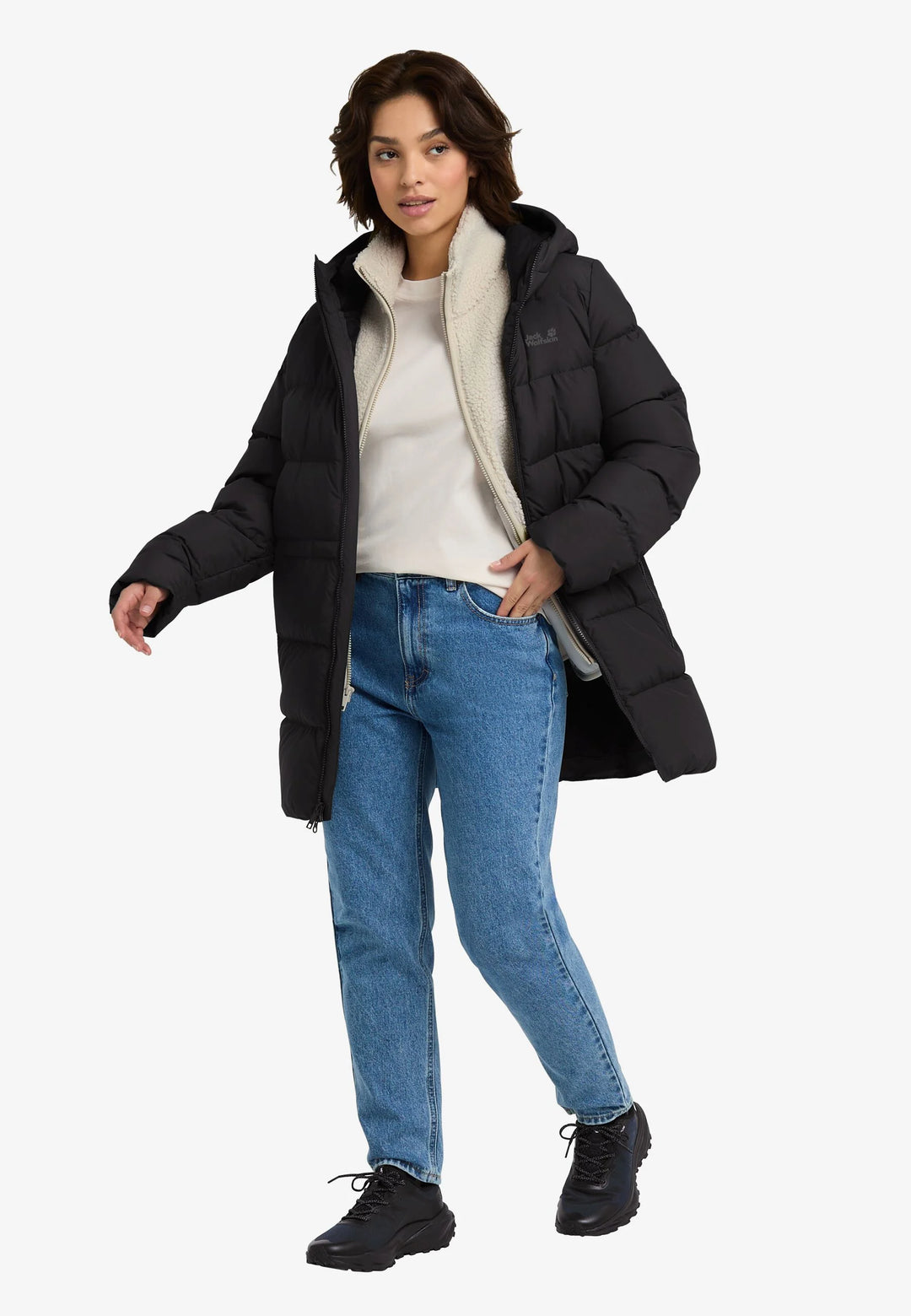 Jack Wolfskin Frozen Palace Long Jacket Womens RDS Black