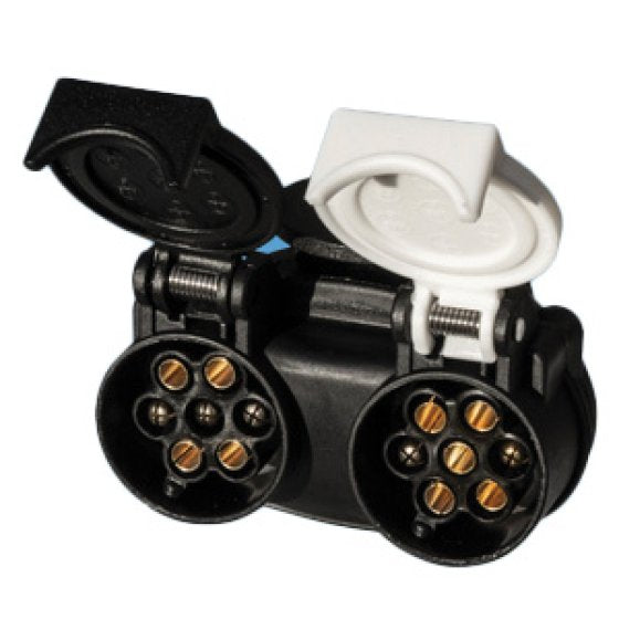 Short Adaptor 13 Pin Plug to 7N and 7S Socket