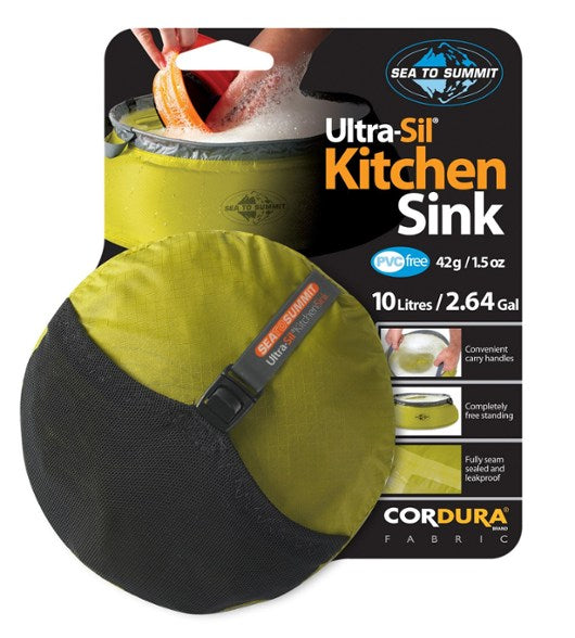 Sea to Summit Ultrasil Kitchen Sink 10 Litre Lime Grey