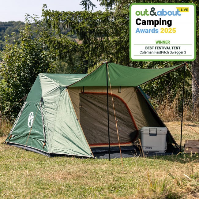 Speedy pitching and festival fun with the award-winning Coleman FastPitch Swagger 3 tent