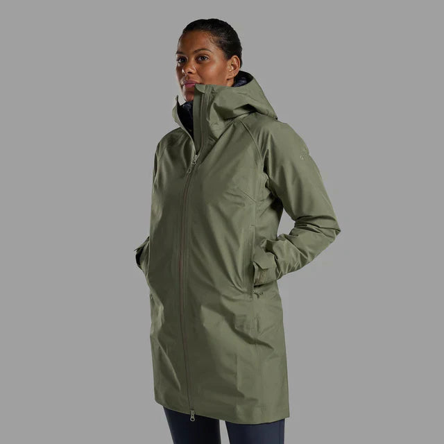 The Montane Women’s Spirit Long Jacket for activity jugglers and outdoor enthusiasts