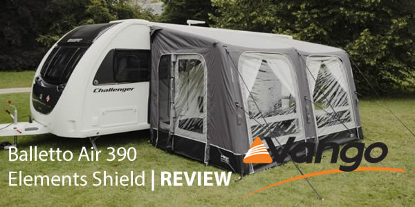 The Vango Balletto Air 390 Elements Shield 2022 caravan awning