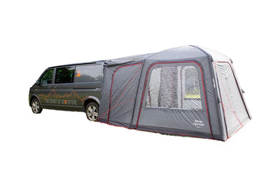Quick getaways with the Vango Tailgate AirHub low driveaway awning