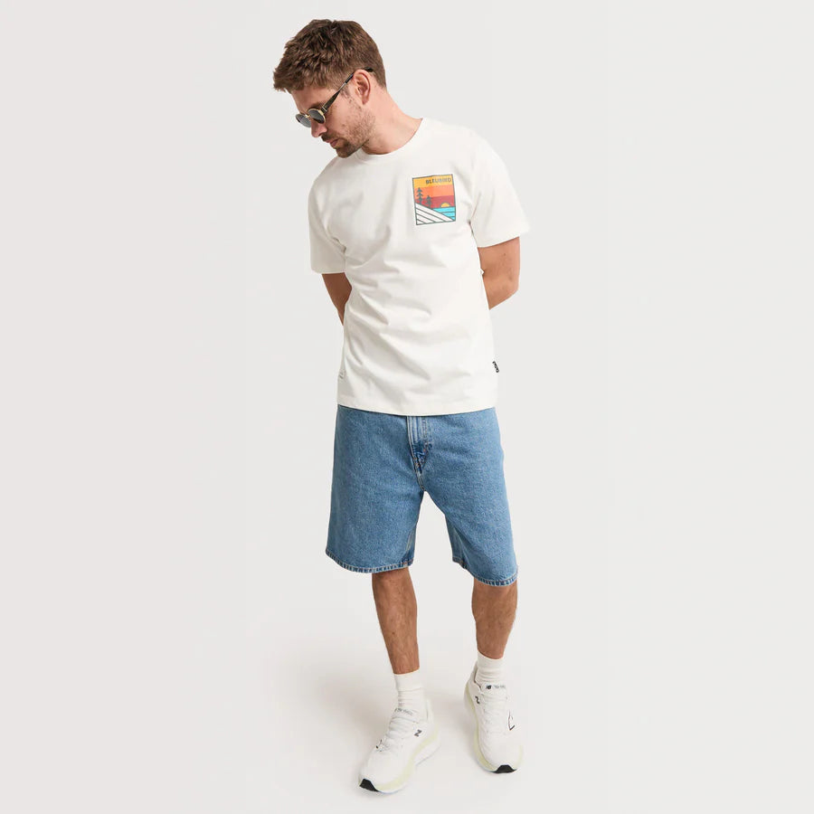 Bleubird Sundown Tee White