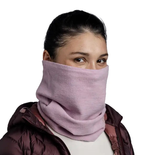 Buff Merino Fleece Solid Lilac Sand