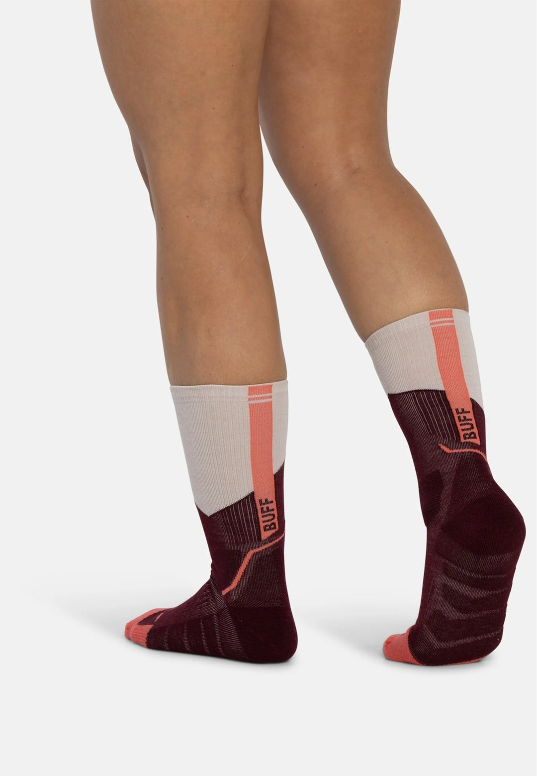 Buff Merino Midweight Crew Socks Wine