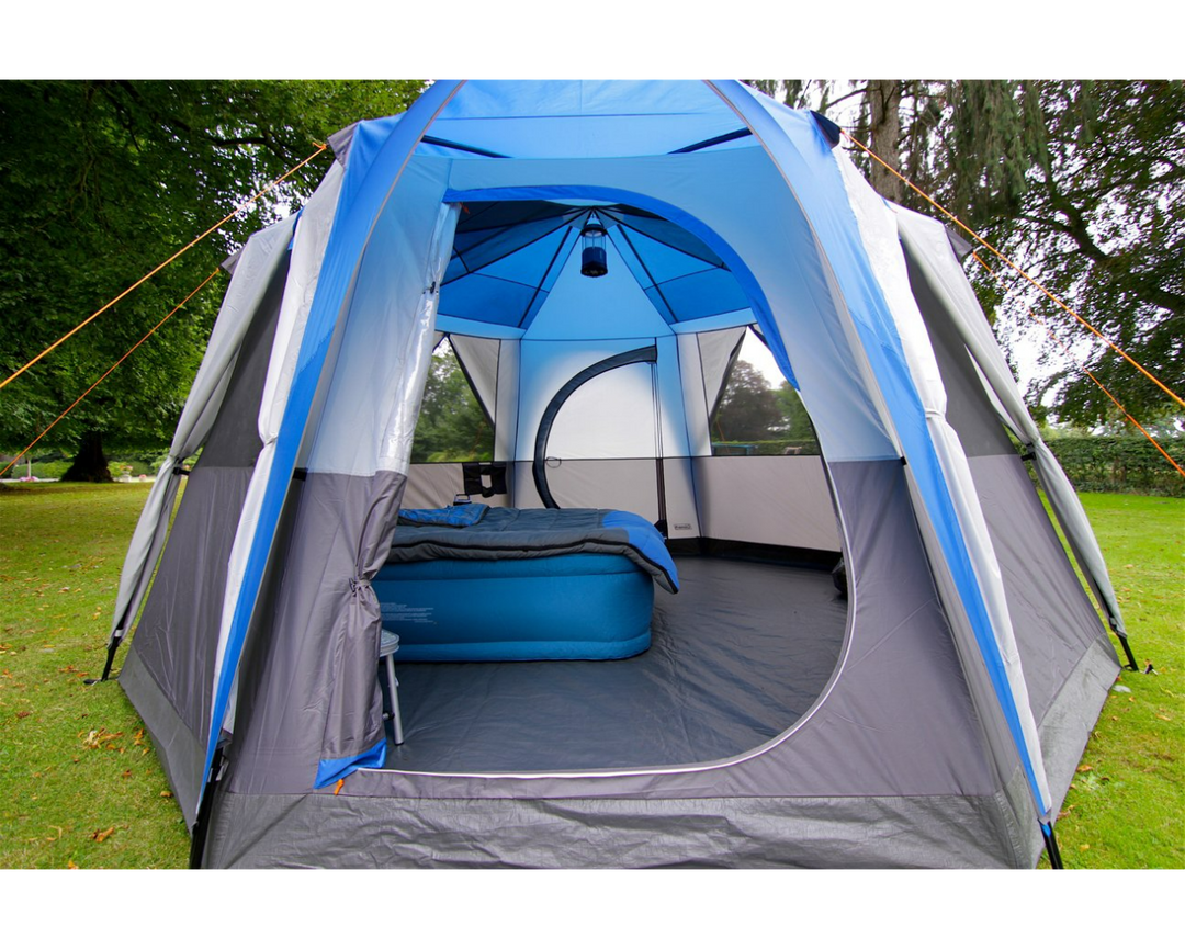 coleman tent octagon Coleman Cortes Octagon 8 Person Tent Blue – BCH Camping & Leisure