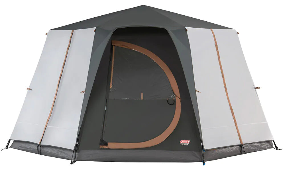 coleman tent carpet Coleman Cortes Octagon 8 Tent and Carpet Package Grey – BCH Camping & Leisure