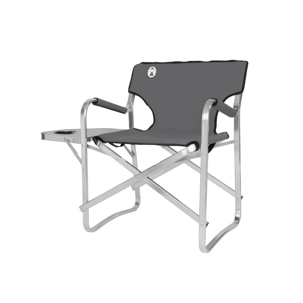 Coleman Deck Chair With Side Table Aluminum