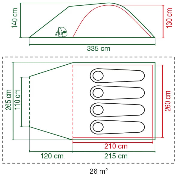 Coleman Darwin 4+ Blackout Tent