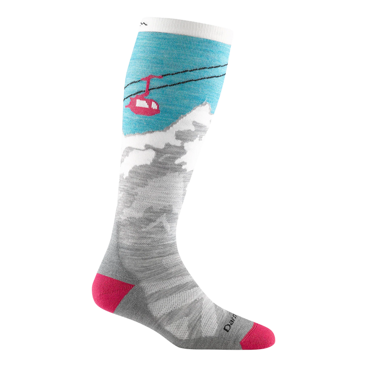 Darn Tough 1827 Yeti OTC Midweight Ski Socks Womens Aqua
