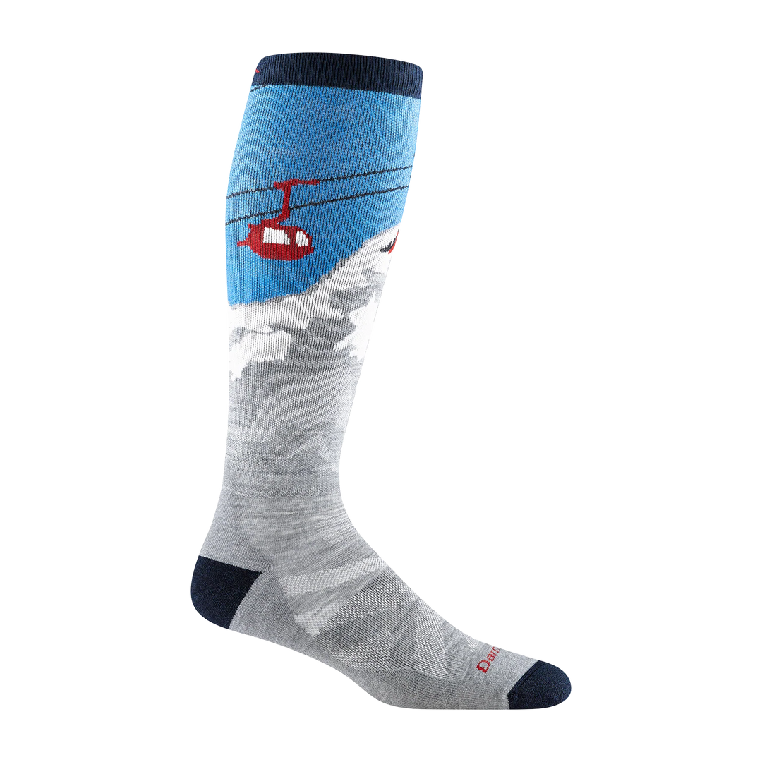 Darn Tough 8043 Heady Yeti OTC Midweight Ski Socks Mens Gray