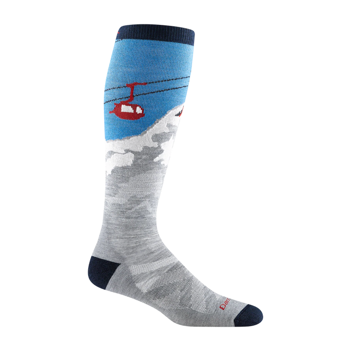 Darn Tough 8043 Heady Yeti OTC Midweight Ski Socks Mens Gray