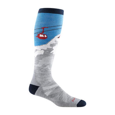 Darn Tough 8043 Heady Yeti OTC Midweight Ski Socks Mens Gray