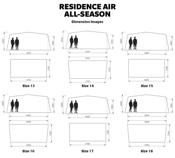 Dometic Residence Air All Season Size 16 Including Free Carpet & Footprint