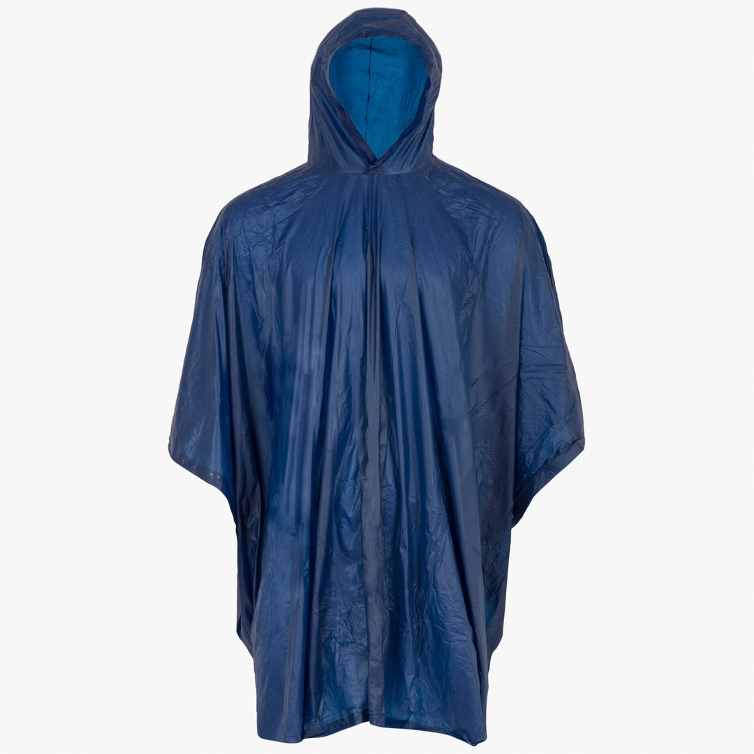 Highlander Lightweight PEVA Biodegradable Hooded Poncho Blue