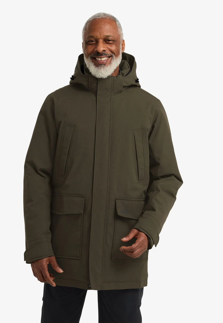 Jack Wolfskin Canyon Shield Parka Mens Obsidian Moss
