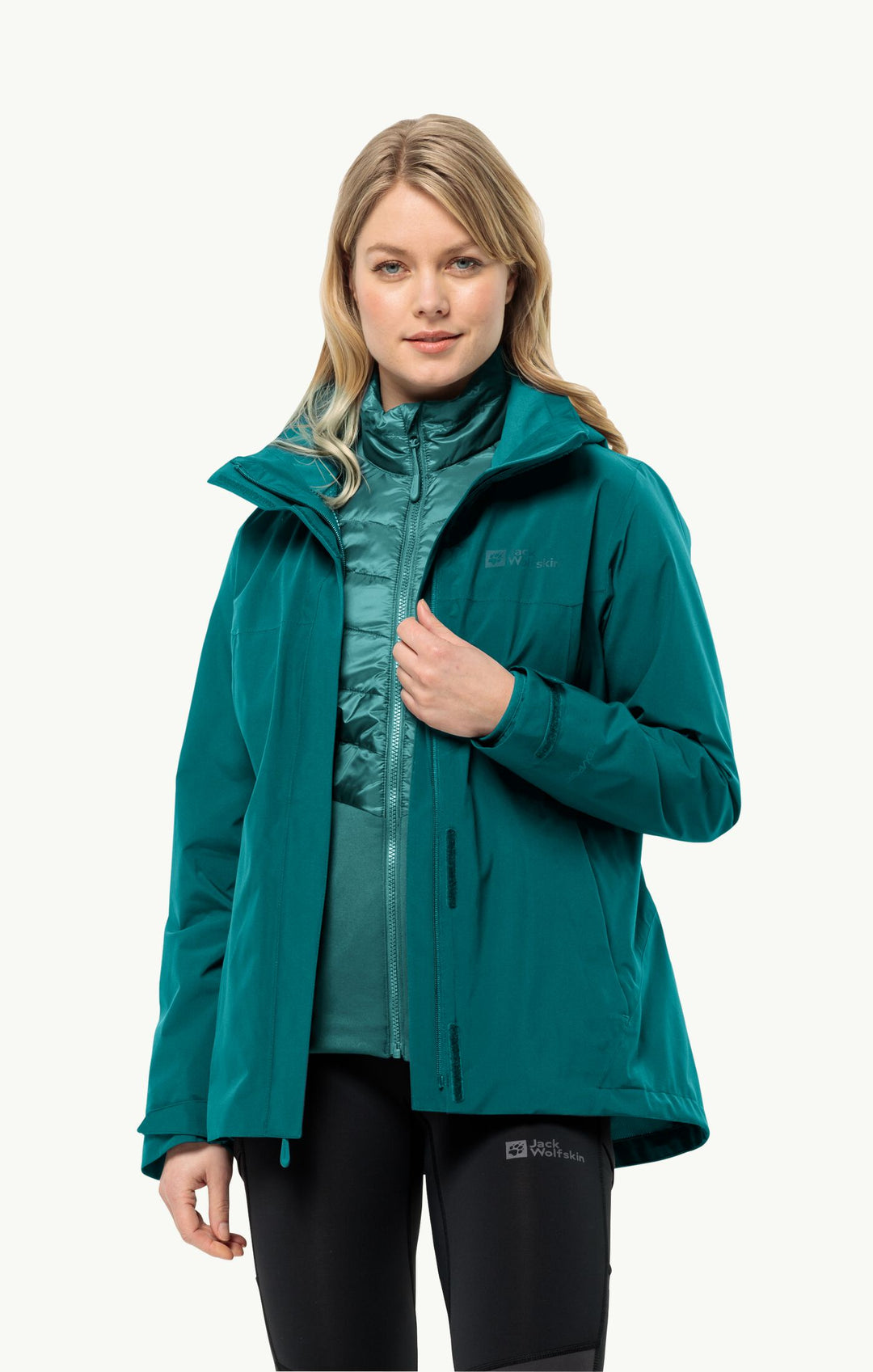 Jack Wolfskin Luntal 3 In 1 Jacket Womens Sea Green