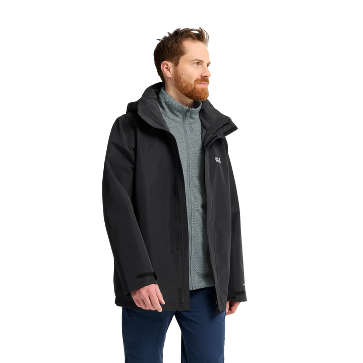 Jack Wolfskin Pinetrail 3 in 1 Jacket Mens Black