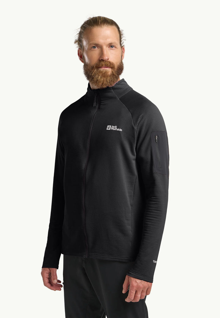 Jack Wolfskin Prelight Full Zip Fleece Mens Black