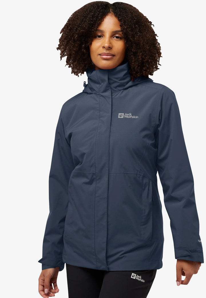 Jack Wolfskin Rotwand 3 in 1 Jacket Womens Midnight Sky