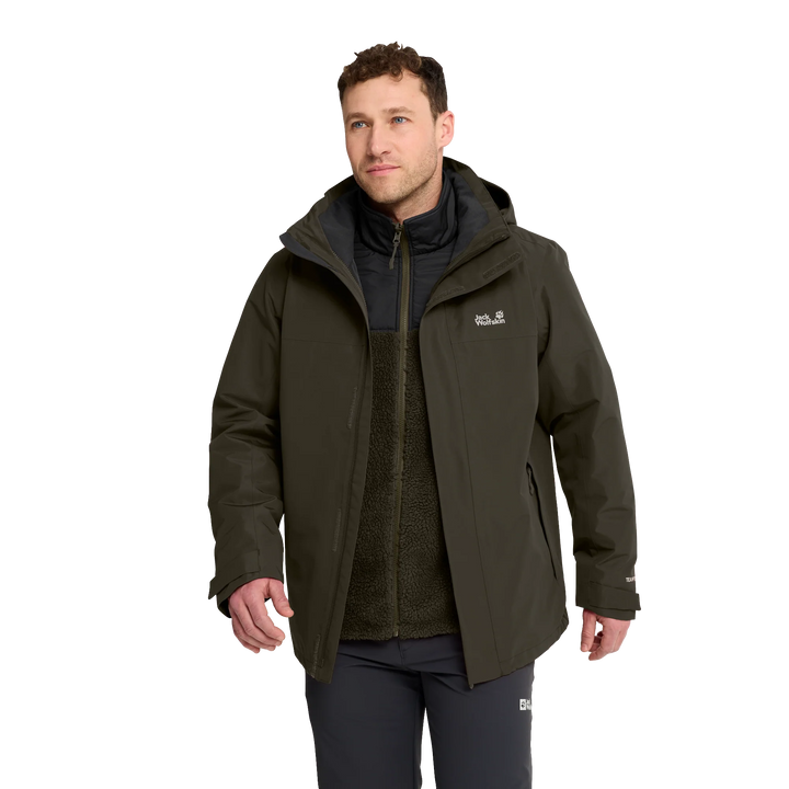 Jack Wolfskin Stonelite 3 in 1 Jacket Men Obsidian Moss