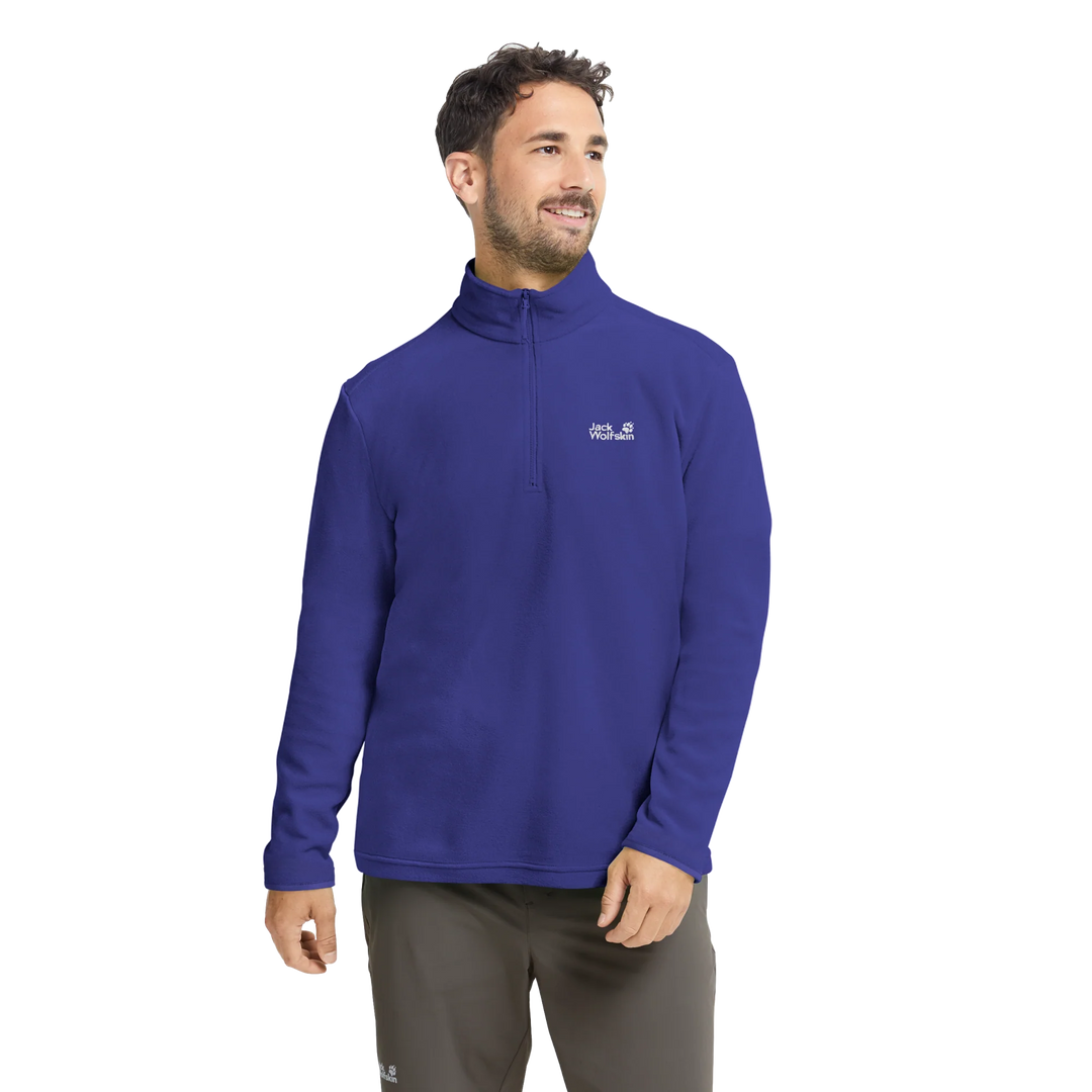 Jack Wolfskin Taunus 100 Half Zip Fleece Mens Glow Ink