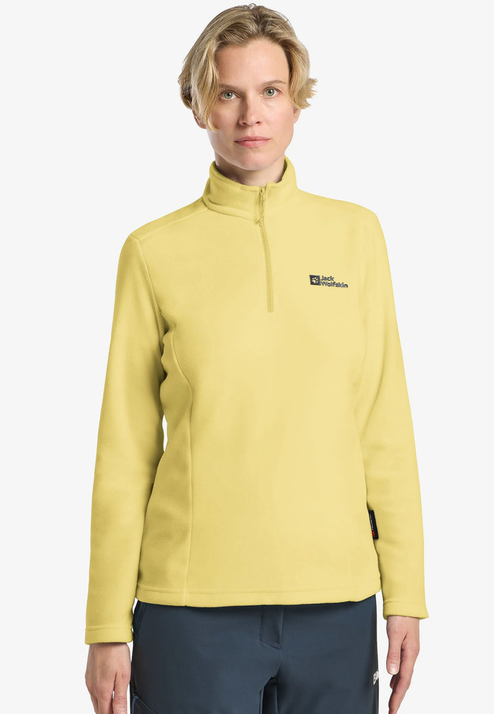 Jack Wolfskin Taunus Half Zip Fleece Womens Lemon Ice