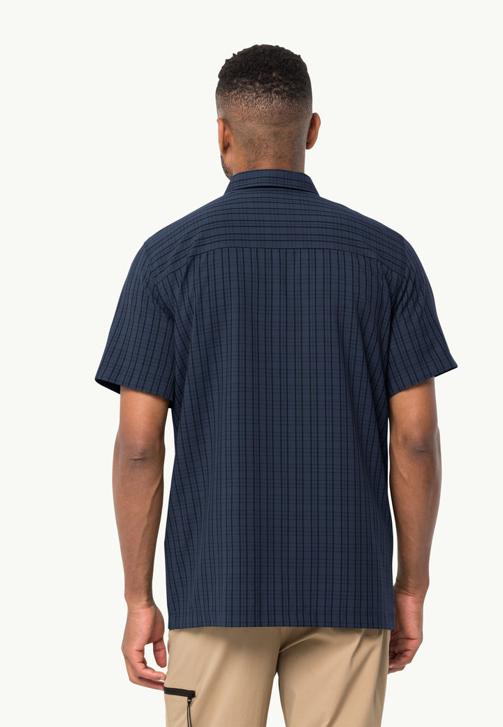 Jack Wolfskin Thompson Shirt Men Night Blue Checks