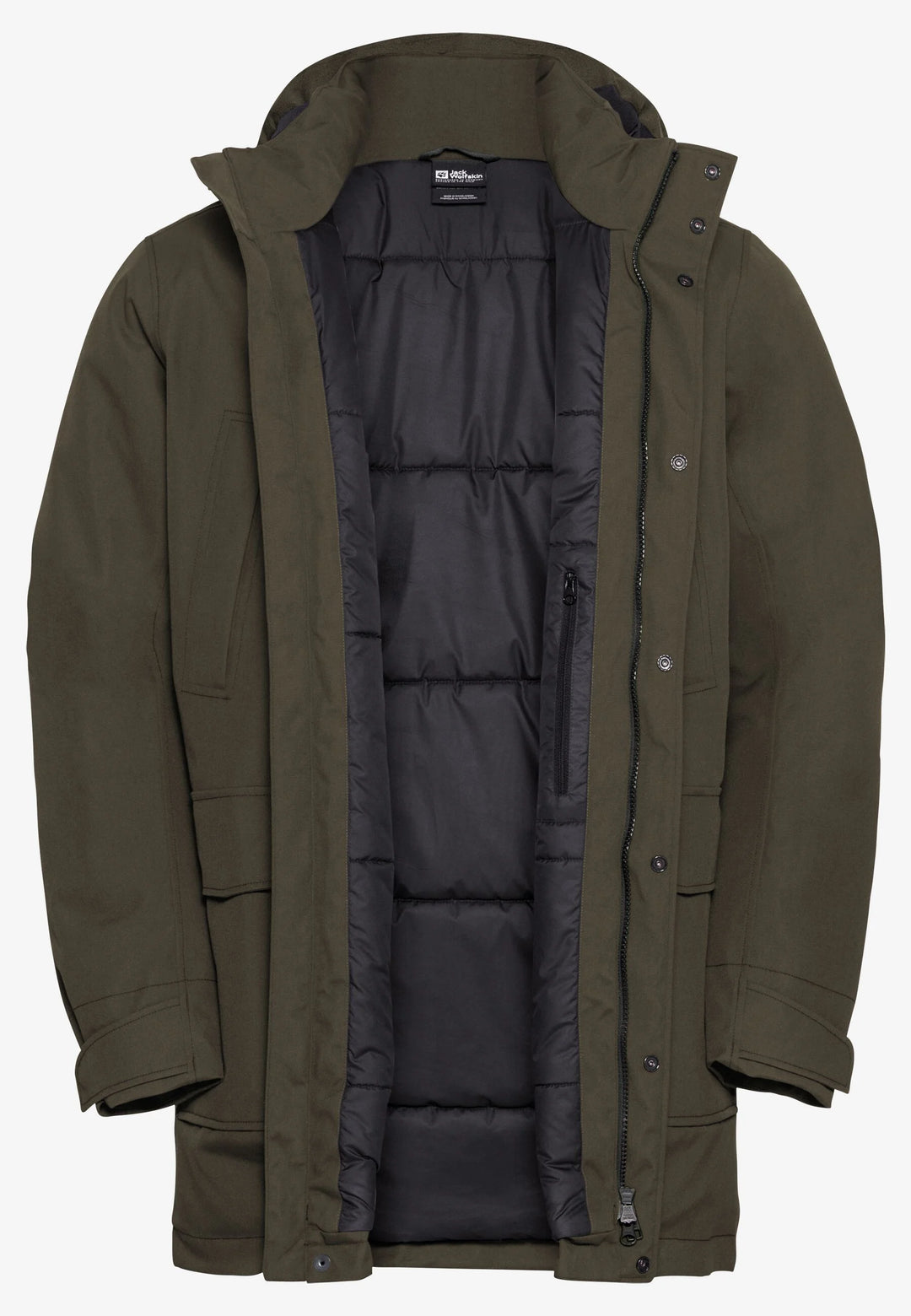 Jack Wolfskin Canyon Shield Parka Mens Obsidian Moss