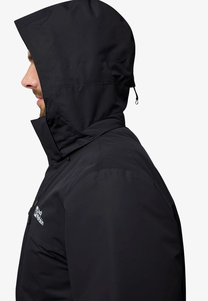 Jack Wolfskin Jasper 3 in 1 Jacket Mens Black