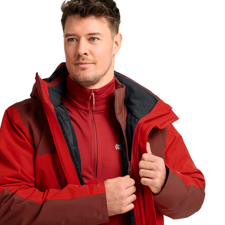 Jack Wolfskin Jasper Pro 3 In 1 Jacket Mens Siren Red