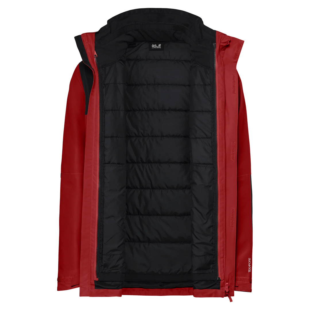 Jack Wolfskin Jasper Pro 3 In 1 Jacket Mens Siren Red