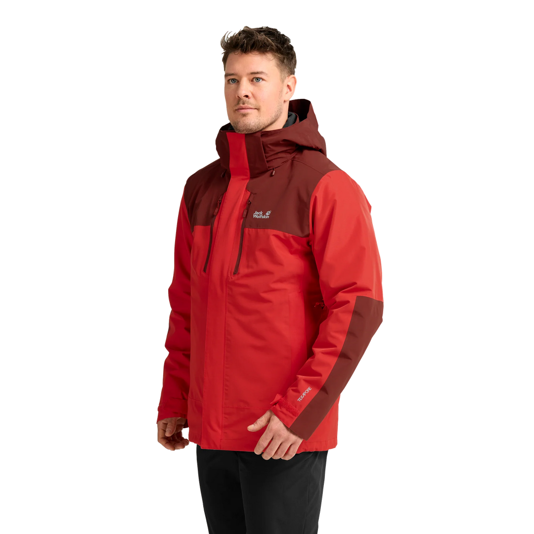 Jack Wolfskin Jasper Pro 3 In 1 Jacket Mens Siren Red