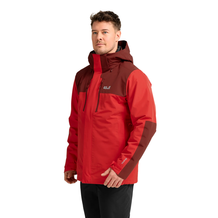 Jack Wolfskin Jasper Pro 3 In 1 Jacket Mens Siren Red