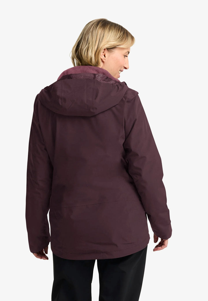 Jack Wolfskin Moonrise 3 in 1 Jacket Womens Amaranth