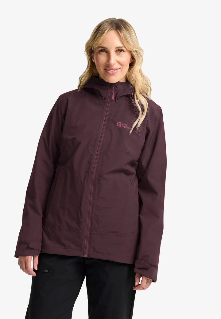 Jack Wolfskin Moonrise 3 in 1 Jacket Womens Amaranth