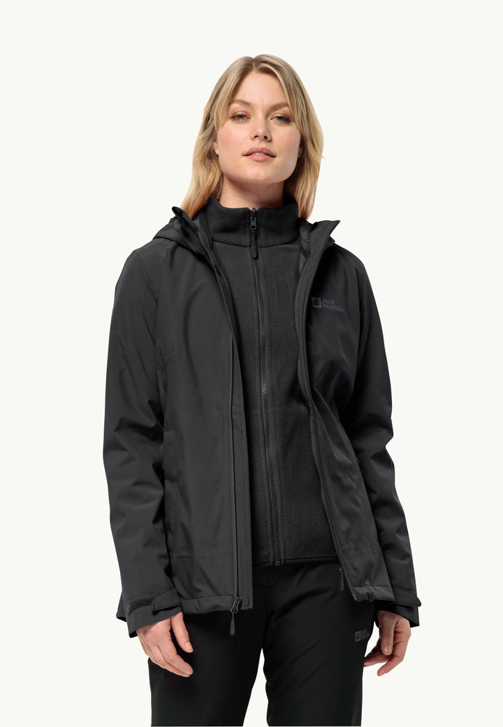 Jack Wolfskin Moonrise 3 in 1 Womens Black
