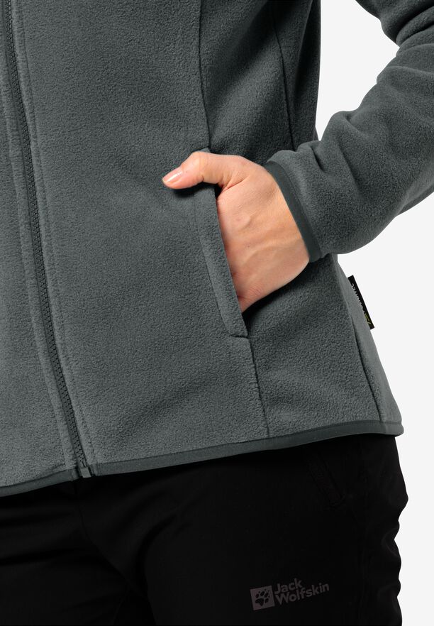 Jack Wolfskin Moonrise Full Zip Fleece Womens Slate Green