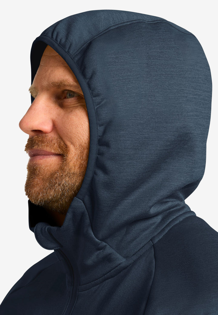 Jack Wolfskin Peak District Hooded Full Zip Mens Midnight