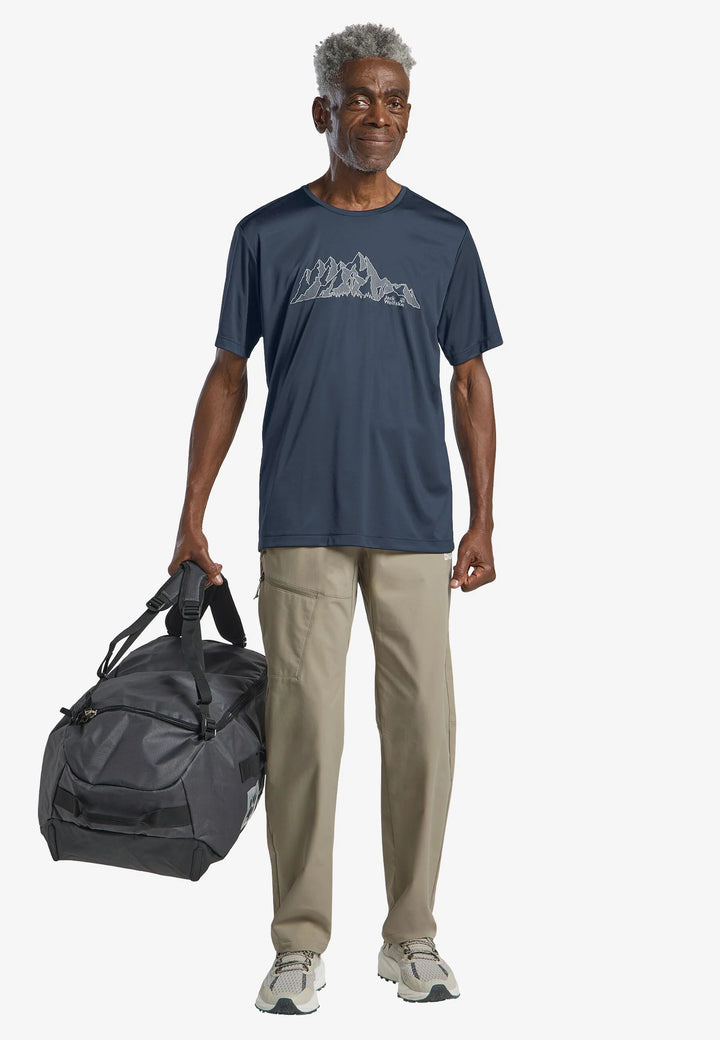 Jack Wolfskin Peak Graphic Tee Mens New Mountain Midnight Sky