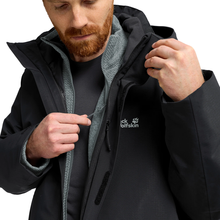 Jack Wolfskin Pinetrail 3 in 1 Jacket Mens Black
