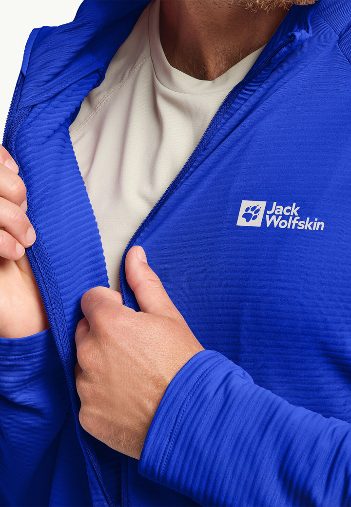 Jack Wolfskin Prelight Full Zip Fleece Mens Vibrant Blue
