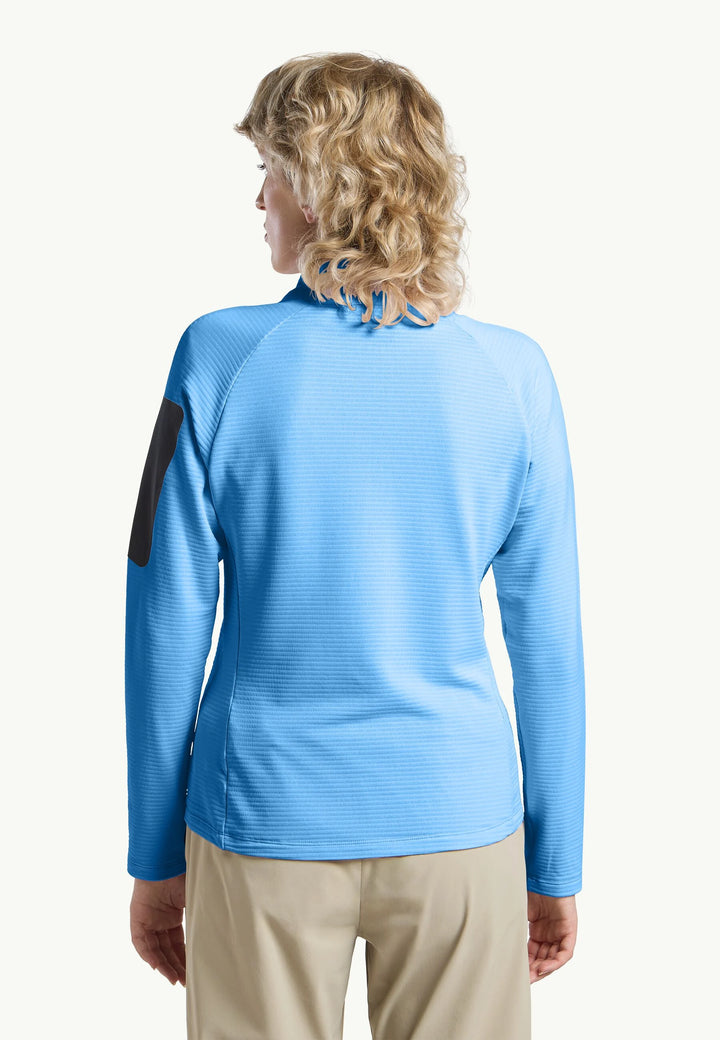 Jack Wolfskin Prelight Full Zip Fleece Womens Mid Blue