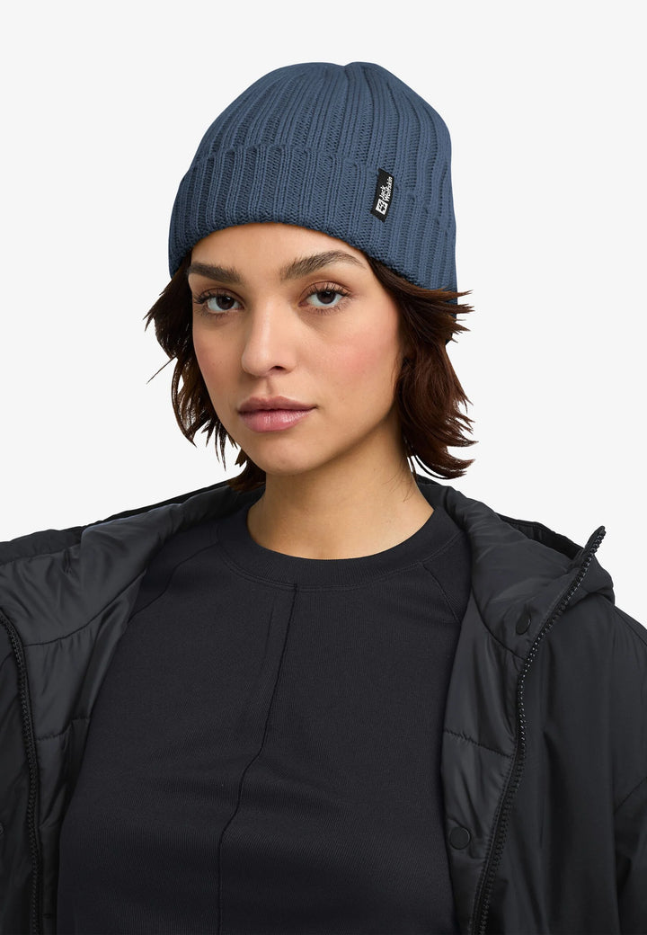 Jack Wolfskin Rib Knit Beanie Midnight Sky