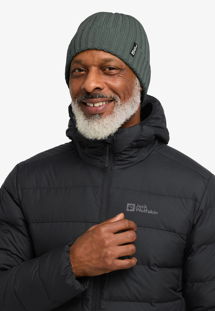 Jack Wolfskin Rib Knit Beanie Slate Green